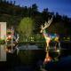 Geometric Fiberglass Outdoor Statues Decorative Large Metal Deer Sculpture