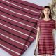 Lenjing Modal Striped Knit Fabric For Casual Wear Environmentally Friendly
