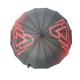 16 Ribs Black Color Promotional Golf Umbrellas Metal Shaft 190T Pongee Fabric