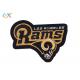 100% Rayon Thread Stock Embroidered Patches / Iron On Letter Patches For Clothes