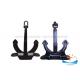 Black Marine Mooring Equipment Stockless Anchor Black Painting Material For Ship