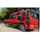 HOT SALE! 8-10 Tons FAW Heavy Duty Truck Mounted Mobile Crane, Customized telescopic crane boom mounted on truck