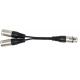 XLR Female To Dual XLR Male Cables - 6 Y-Cable Cord Splitter XLR-F to Dual XLR-M