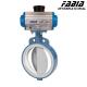 Pneumatic Fluorine Lined Clamp Butterfly Valve Clamp End