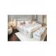 Commercial 5 Star Hotel Bedroom Furniture Durable Fabric Or PU Leather Upholstery