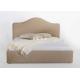 Fabric Cushion Headboard Latest Design Wooden Bed Model
