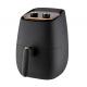 Black Oil Free Air Fryer 1300W , Family Size Air Fryer 0.8M Power Length