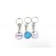 Eco - Friendly Personalized Metal Keychains Epoxy Resin Printed Logo Processing