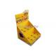 Yellow Counter Top Cardboard Candy Display Recycled With 12 Round Dividers