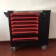 Silent Rubber Wheeled Tool Box Trolley Vertical 7 Drawer Side Cabinet