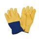 LC10011 Model Name Cow Grain Leather Working Gloves in Golden Color for Driver