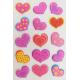 Colorful Bulk Foam Heart Stickers , Laptop Decor Peel Off  Kids 3d Stickers