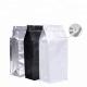 Custom Printed Flat Bottom Gusset Packing Resealable Zipper Packaging Coffee Bean Kraft Paper Bag With Valve