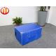 Blue Foldable Corrugated Plastic Box Moisture Proof
