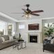 Commercial 65W 120V Matte Black Ceiling Fan With Light And Remote