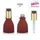 Flat Red Painted Glass Dropper Bottles Leakage Proof Design Silk Screen Printing