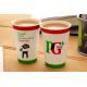 Colored Disposable To Go Coffee Cups , 12 Oz Paper Vending Cups Customized Logo
