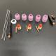 18pcs Alumina Nozzle Collet Body Electrode Insulator TIG Welding Torch Consumables Kit