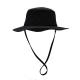 Unique design cotton fishing cap bucket hat string black waterproof fashionable bucket hat with drawstring