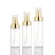 Factory price high quality transparent gold pump lotion body cleanser empty bottle