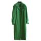 Green Tencel Linen Fabric Woven Shirt Dress With Pin Tucks Customized