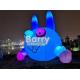 Outdoor Christmas Lovely Inflatable Rabbit Lighting Balloon For Advertisement