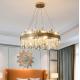 Modern Foyer Round Chandelier Luxury K9 Crystal Dimmable Pendant Lamp Cable Hanging Lamp (WH-MI-305)