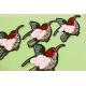 Multicolored Bird Embroidered Patch Ecofriendly Personalized With Sequin