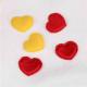 Red Satin Heart Applique Crafts Garment Embellishments With Trimming