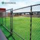 8 Ft Chain Link Fence PVC Coated Black Vinyl Cyclone Iron Wire Mesh Metal Fence For Outdoor Garden Fencing Panel
