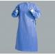 Anti Bacterial Blue Surgical Gown , Cloth Surgical Gowns With 4 Waist Belts CE Approved