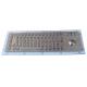 Rugged Rear panel mount dot braille keyboard with 38mm mechanical  trackball