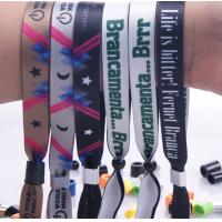 Adjustable Custom Sports Bracelets Polyester Fabric Woven Custom Silicone Bracelets