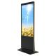 Black White Lcd Free Standing Digital Signage Aluminum Shell Super Thin