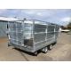 Utility 8x5 Tandem Trailer With Cage , Cattle Stock Trailers Heavy Duty