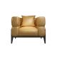 Nordic style of Hotel hall furniture Luxury single sofas in Walnut wood legs with Leather cloth made by Chinese factory