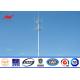 Electric 36M Antenna Tower Steel Mono Pole Tower For Mobile Transmission / Telecommunication