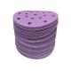 125MM Multiple Holes Round Disc Purple Ceramic Film Sanding Disc for Polishing Workpiece