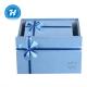 Blue Custom Luxury Gift Packaging Boxes , Wedding Party Favor Boxes