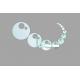 wholesale silver wall sticker PS wall decal 1MM thickness round mirror stickers for home