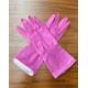 Pink Color Spray Flocklined Latex Dishwashing Gloves Household