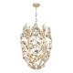 Round Creative Modern Crystal Chandelier With Gold Finish Hand Cut Faceted Crystal Leaves