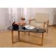 Economic Drop Black Wood Coffee Table , Living Room Leisure Display Coffee Table