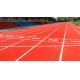 Anti Reflective Athletic Green Yellow Prefabricated Running Track