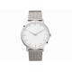 Simple Minimal Design Silver Stainless Steel Watch For Man , 20mm Width Band