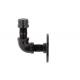 Stylish Black Pipe Coat Rack / Pipe Clothing Rack Wall Mounted Threaded Connection