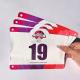 Rectangular Race Bib Numbers High Tear Resistance in White Red Blue or Customized Colors