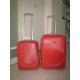 Red Lightweight 2 Wheel Trolley Luggage 3 Piece Set With Plastic Handles
