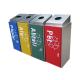 ISO14001 Certificate 4 Compartments 50L Industrial Recycling Bin