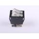 6 Pins Black SPDT Illuminated Small Rocker Switch For Communication Equipment
